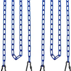 Dakzhou 63″ Plastic Coated Heavy Duty Swing Chains – 2 Pack with 4 Quick Links (Pinch-Free Replacement Hardware)