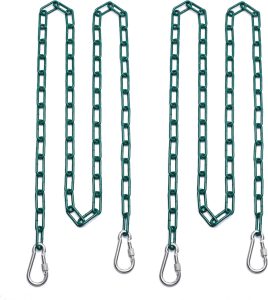 Dakzhou Heavy-Duty 83" Plastic Coated Swing Chains - 2 Pack with 4 Quick Links (Pinch-Free Replacement Hardware)