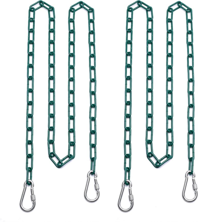 Dakzhou Heavy-Duty 83" Plastic Coated Swing Chains - 2 Pack with 4 Quick Links (Pinch-Free Replacement Hardware)