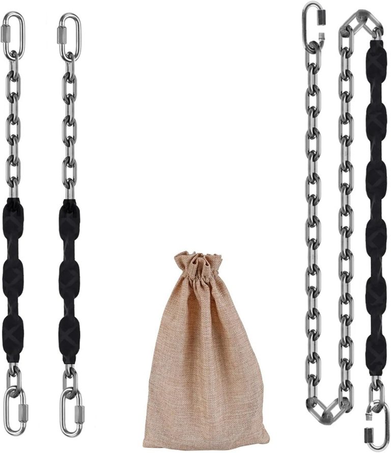 Heavy-Duty Swing Hanging Hardware Kit - 2 Pack 64" Stainless Steel Chains & 4 Quick Links (1000 lbs Capacity)