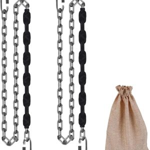 Dakzhou 84″ Stainless Steel Swing Chains with Carabiners – 1000 lbs Capacity Heavy-Duty Hardware(Set of 2)