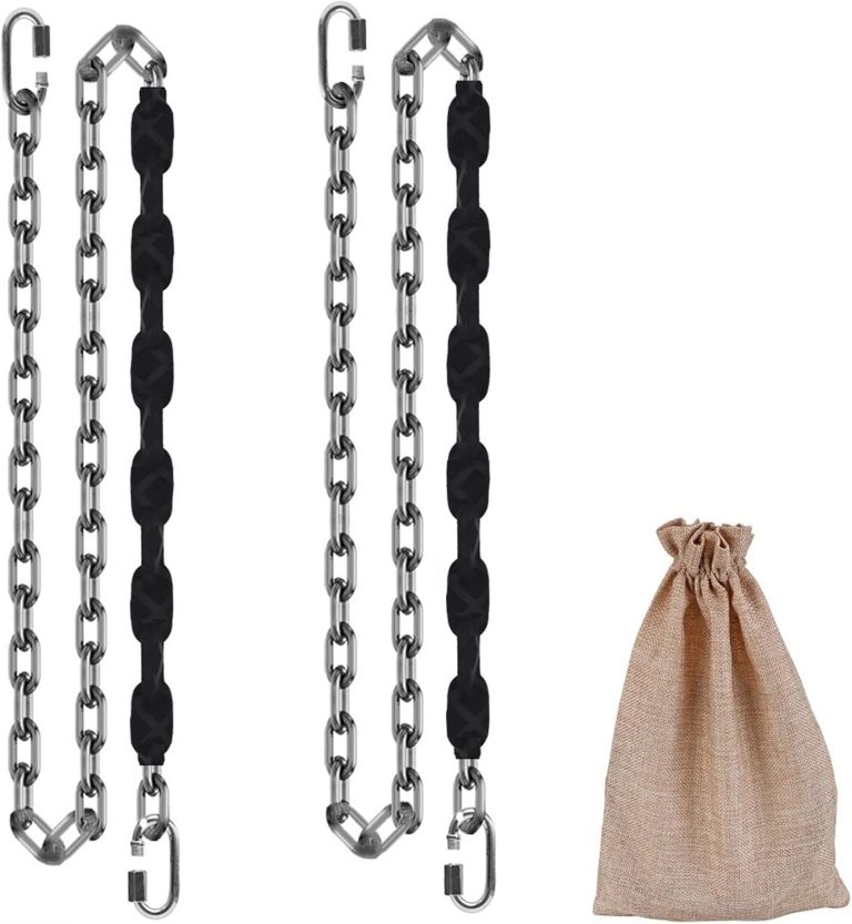 Dakzhou 84" Stainless Steel Swing Chains with Carabiners - 1000 lbs Capacity Heavy-Duty Hardware(Set of 2)