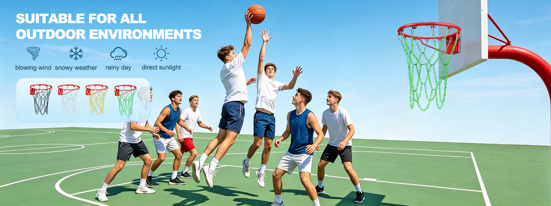 Outdoor-Ready Basketball Hoops & Playground Hardware