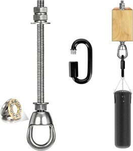 Dakzhou 360° Swivel Heavy-Duty Ceiling Anchor Kit with Carabiner – 800 lbs