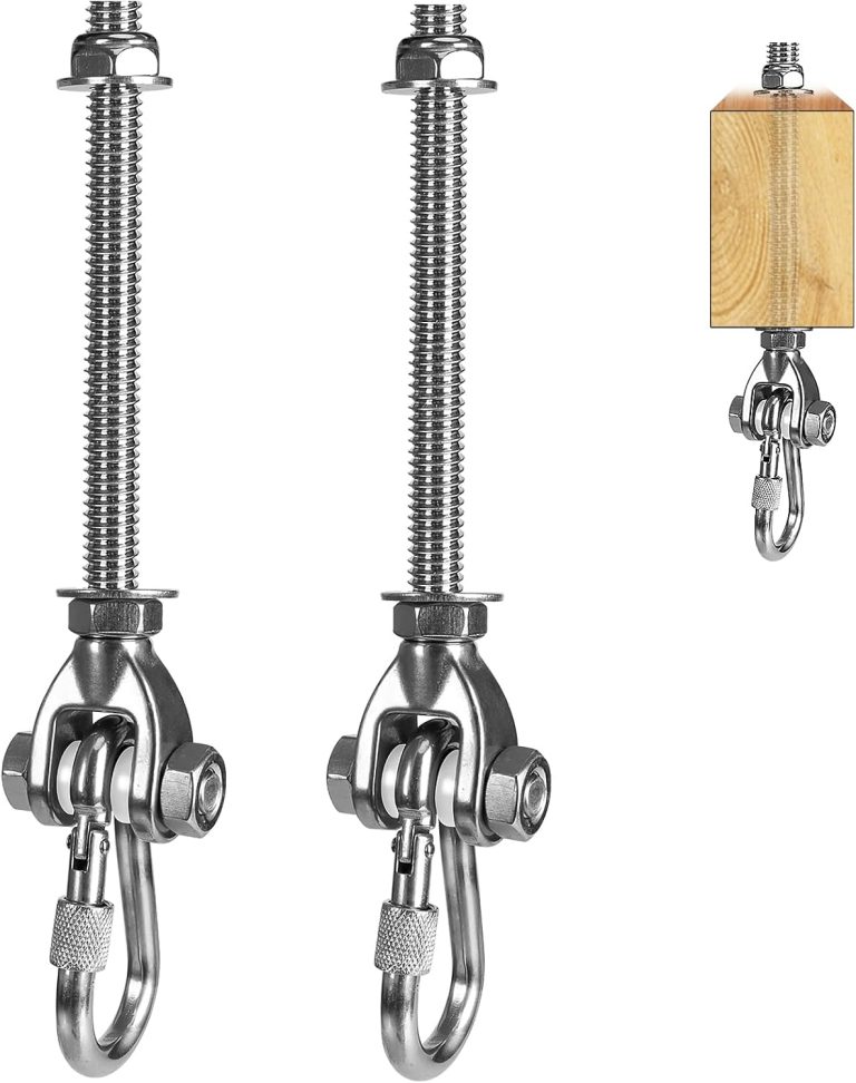 Dakzhou 180° Stainless Steel Swing Hooks & Carabiners