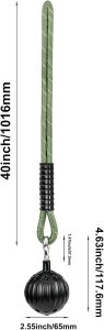 Non-Slip Pull-Up Grip Balls - Forearm & Hand Strength Trainer for Dead Hangs & Home Gym - Black thumbnail
