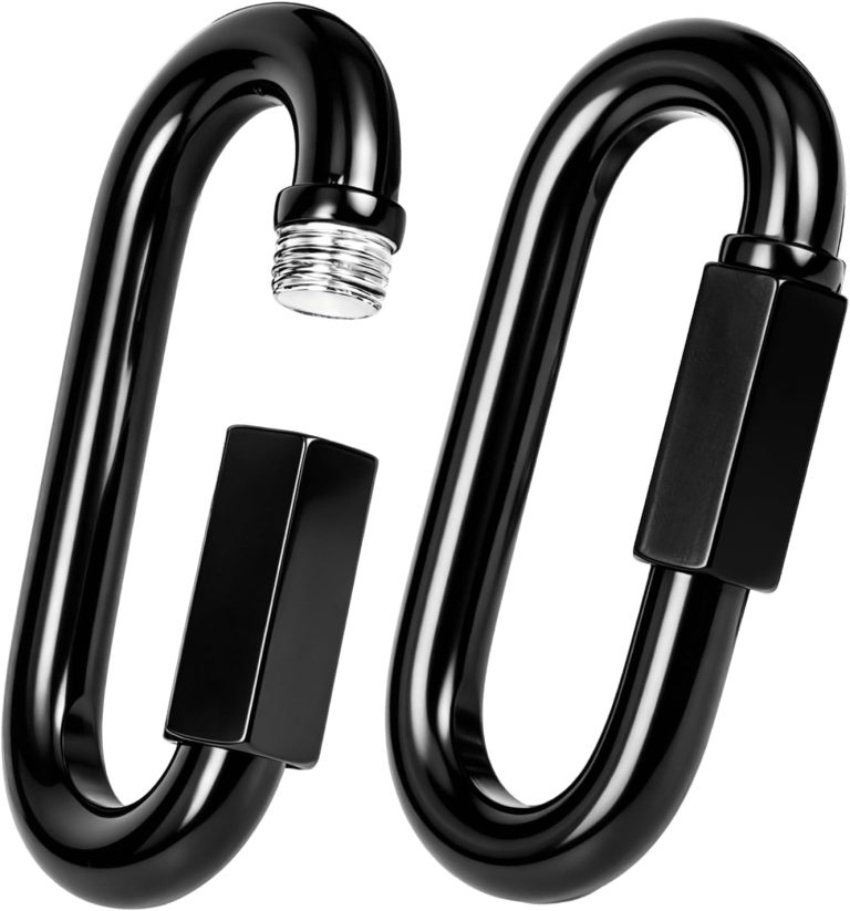 Dakzhou Stainless Steel Quick Link Chain Connector & Screw Carabiner – Heavy Duty Locking Link for Hammocks, Camping, & Swing Sets